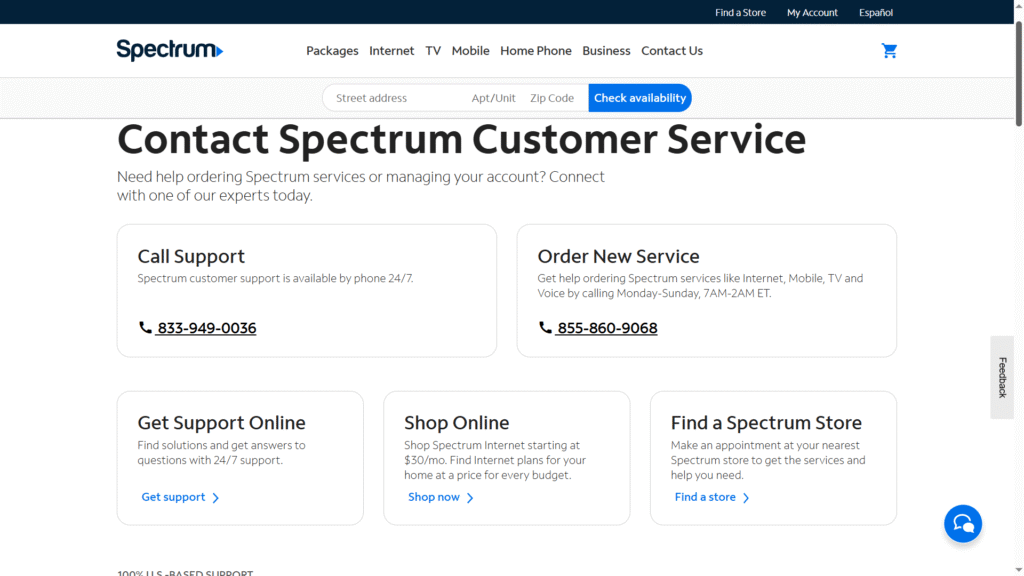 Spectrum Contact Details