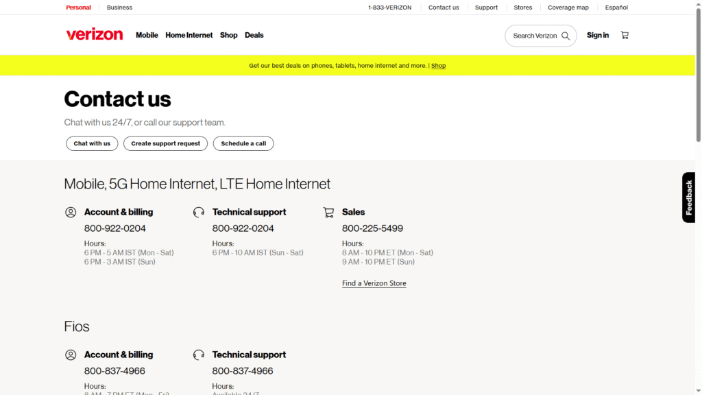 Verizon Customer Service